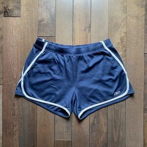 Reebok athletic shorts. Size medium. Navy and white.